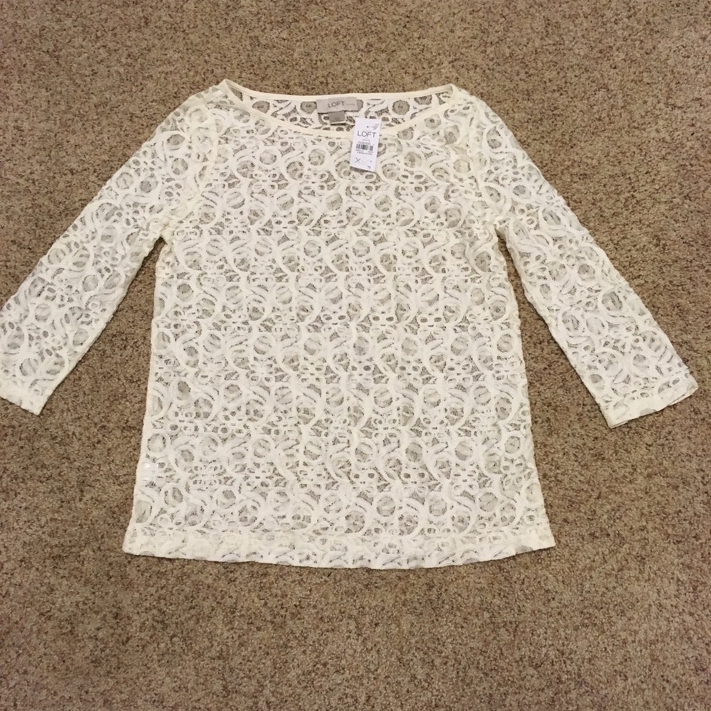 Brand new Ann Taylor Loft Lace Top Blouse XSP